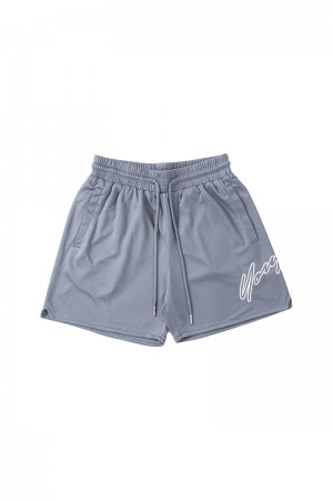 Men's YoungLA Gym 117 Sig Shorts Shorts Nardo Grey | NA1640-592 USA