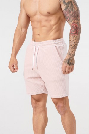 Men's YoungLA Gym 119 Cord Collection Shorts Shorts Pink | OI5897-012 USA