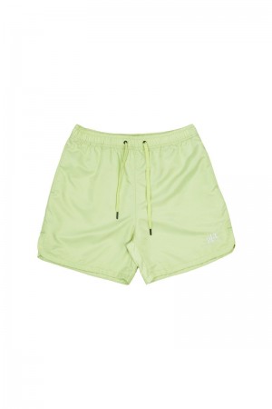 Men's YoungLA Gym 123 Pastel Flow Shorts Shorts Pastel Green | EX3478-951 USA