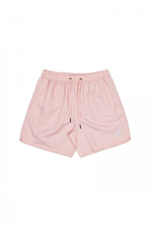 Men's YoungLA Gym 123 Pastel Flow Shorts Shorts Pastel Pink | UH5074-629 USA