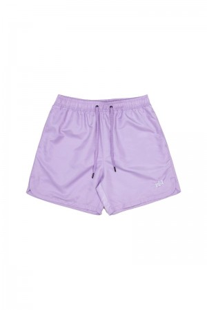 Men's YoungLA Gym 123 Pastel Flow Shorts Shorts Pastel Purple | SZ3581-046 USA