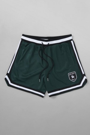 Men's YoungLA Gym 133 Home Plate Shorts Shorts Jungle Green | RG4283-901 USA