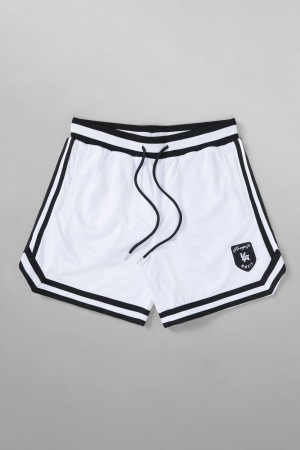 Men's YoungLA Gym 133 Home Plate Shorts Shorts White | FC2857-419 USA