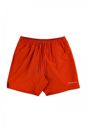 Men's YoungLA Gym 140 Frooty Swim Shorts Shorts Chilli | WM6784-032 USA