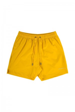 Men's YoungLA Gym 140 Frooty Swim Shorts Shorts Canary | CN0521-893 USA