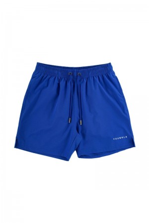 Men's YoungLA Gym 140 Frooty Swim Shorts Shorts Cobalt | QN5294-067 USA