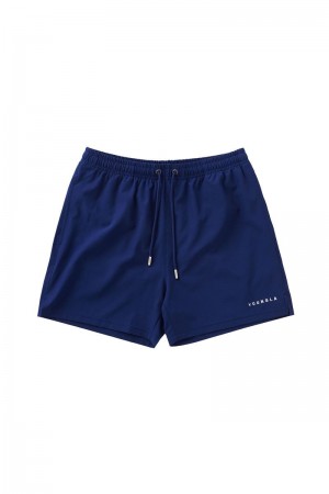 Men's YoungLA Gym 140 Night Swim Shorts Colors 23 inch Shorts Navy | MA0842-367 USA