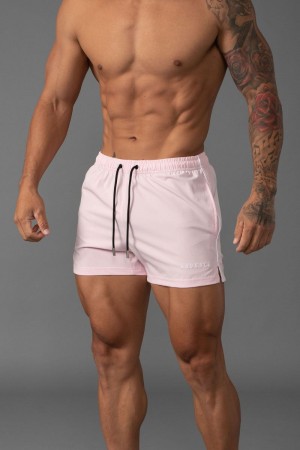 Men's YoungLA Gym 143 Short Short Swim Shorts Shorts Pink | WJ4578-263 USA