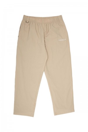 Men's YoungLA Gym 201 Off the Grid Pants Joggers Khaki | HC2867-430 USA