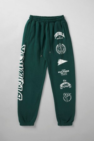 Men's YoungLA Gym 204 Immortal Killer Joggers Joggers Balsam Green | MB3457-628 USA