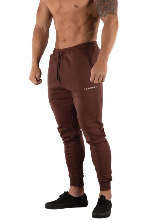 Men's YoungLA Gym 213 Elite Joggers Joggers Brown | FM5248-613 USA