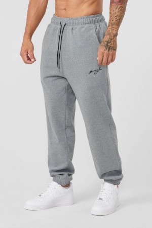 Men's YoungLA Gym 219 Chill Cloud Joggers Joggers Heather Grey | BF6209-154 USA