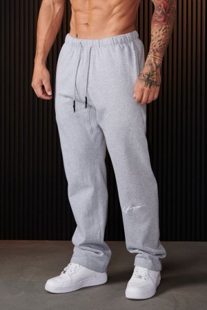 Men's YoungLA Gym 220 Sunday Sweats Joggers Heather Grey | MB3817-502 USA