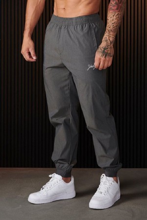 Men's YoungLA Gym 225 AirWave Joggers Joggers Charcoal | DL9371-460 USA