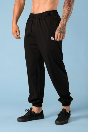 Men's YoungLA Gym 231 Pump Cover Joggers Joggers Black | HB7562-391 USA