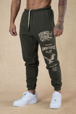 Men's YoungLA Gym 233 The Immortal Joggers Fall 22 inch Joggers Forest Night | QR6731-204 USA