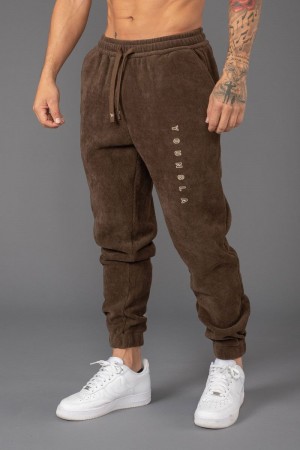 Men's YoungLA Gym 244 Aspen Joggers Joggers Brown | FS9124-857 USA