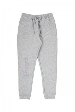 Men's YoungLA Gym 245 Autograph Joggers Joggers Heather Grey | GK7301-562 USA