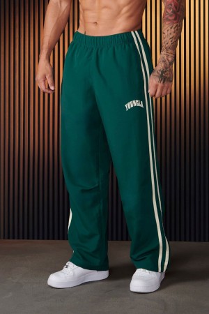 Men's YoungLA Gym 249 Flagship Track Pants Joggers Jungle Green | BQ5981-073 USA