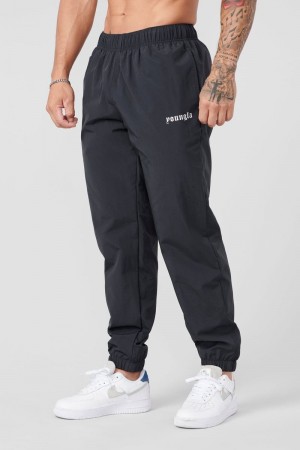 Men's YoungLA Gym 254 Swish Joggers Joggers Charcoal | UX3108-957 USA