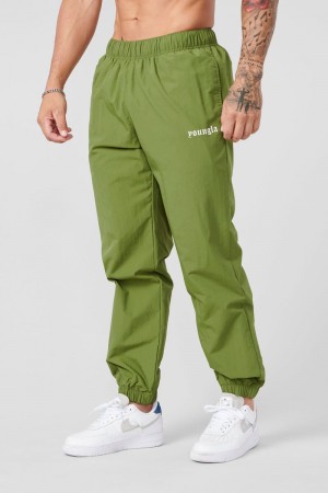 Men's YoungLA Gym 254 Swish Joggers Joggers Sage Leaf | FG6215-780 USA