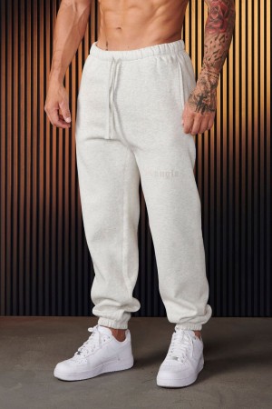 Men's YoungLA Gym 266 Cloud 9 Joggers Joggers Oatmeal | IE1739-462 USA