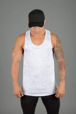 Men's YoungLA Gym 305 Performance Line Tank Tops Tanks Marble | QA6573-109 USA