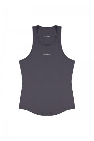 Men's YoungLA Gym 309 Signature Tanks Tanks Nardo Grey | YJ7025-346 USA