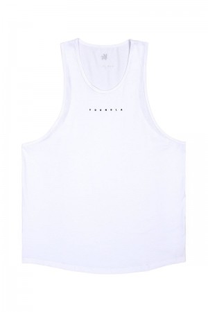 Men's YoungLA Gym 320 Momentum Tanks Tanks White | ZM4051-287 USA