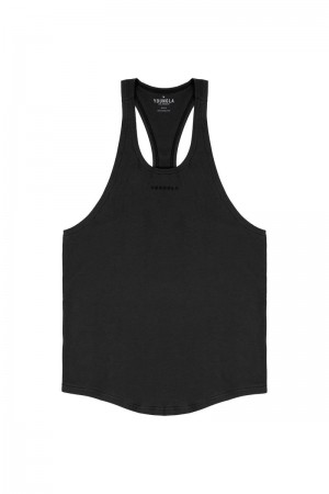 Men's YoungLA Gym 334 New Gen Stringers 2.0 Tanks Black | LB6081-794 USA