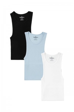 Men's YoungLA Gym 340 Wife Lovers 3 Pack Tanks Essential Pack | IM6093-842 USA