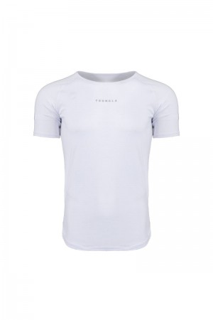 Men's YoungLA Gym 403 Elite Shirt T Shirts White | BH9362-587 USA