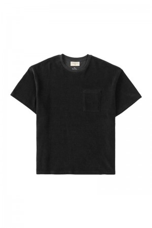 Men's YoungLA Gym 419 Cord Collection Shirt T Shirts Black | LV6592-304 USA