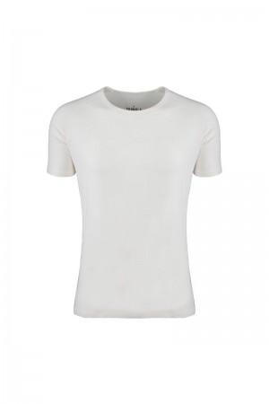 Men's YoungLA Gym 422 Fitted Delt Shirt T Shirts White | NZ7138-052 USA