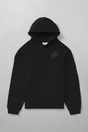 Men's YoungLA Gym 522 Marshmallow Hoodies Hoodies Black | GU2816-035 USA