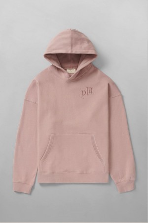 Men's YoungLA Gym 522 Marshmallow Hoodies Hoodies Mauve | WU3742-168 USA