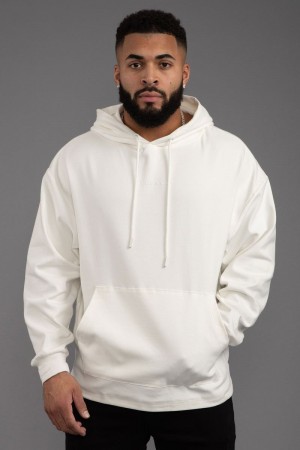 Men's YoungLA Gym 544 Cloud Hoodies Hoodies White | NT7403-156 USA