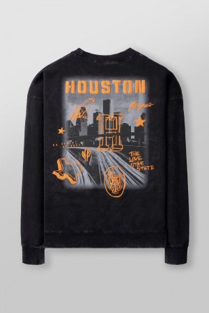 Men's YoungLA Gym 565 US Tour Crewnecks Sweatshirts Houston | TN8653-290 USA