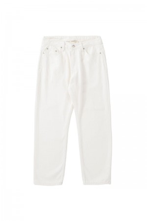 Men's YoungLA Gym 609 Baggy Jeans Pants Off-White | WI0295-836 USA