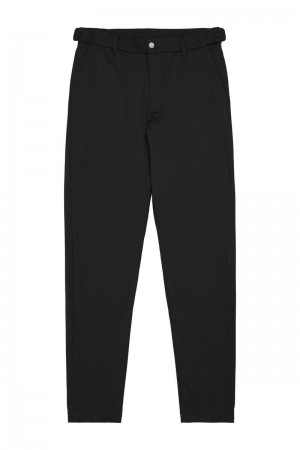 Men's YoungLA Gym 626 Office Tech Pants Pants Black | KP9327-408 USA