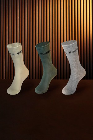 Men's YoungLA Gym 714 Earthy Socks Set Socks Pastel Pack | ZB7129-640 USA