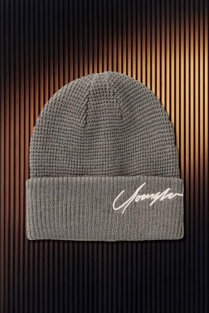 Men's YoungLA Gym 906 Signature Beanies Beanies Gunmetal | SB2794-638 USA