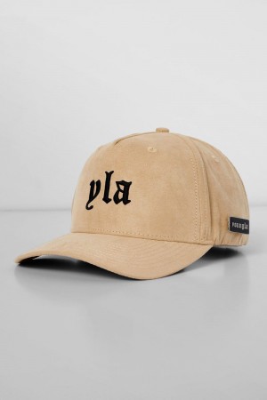 Men's YoungLA Gym 915 YLA Suede Hats Hats Tan | GW8103-624 USA