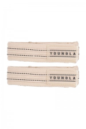 Men's YoungLA Gym 917 Lifting Straps Wrist Wraps Tan | RV5904-627 USA