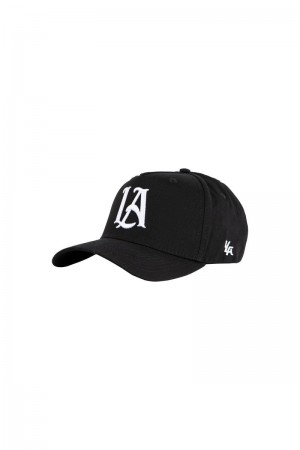 Men's YoungLA Gym 920 A-Frame LA Snapback Hat 2.0 Hats Black | ZA7043-216 USA