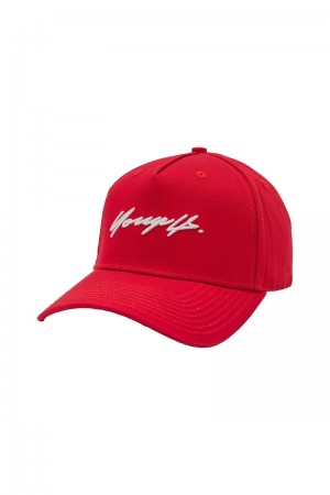 Men's YoungLA Gym 922 Signature Hats Hats Red | CB8527-406 USA