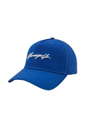 Men's YoungLA Gym 922 Signature Hats Hats Royal Blue | AC0917-625 USA