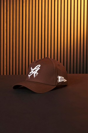 Men's YoungLA Gym 924 Drip Hats Hats Brown | ZT9057-846 USA