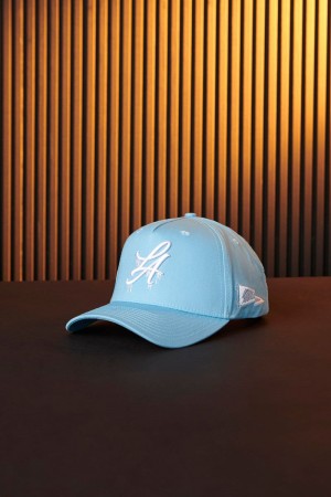 Men's YoungLA Gym 924 Drip Hats Hats Carolina Blue | WR2456-913 USA