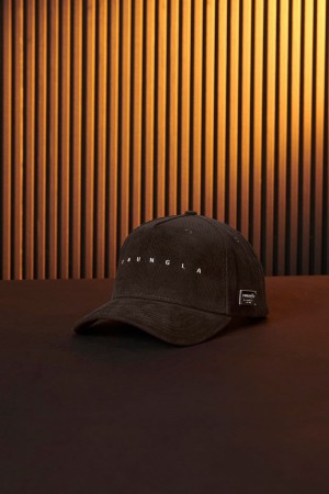 Men's YoungLA Gym 925 Corduroy Hats Hats Concrete Mocha | HT3698-240 USA